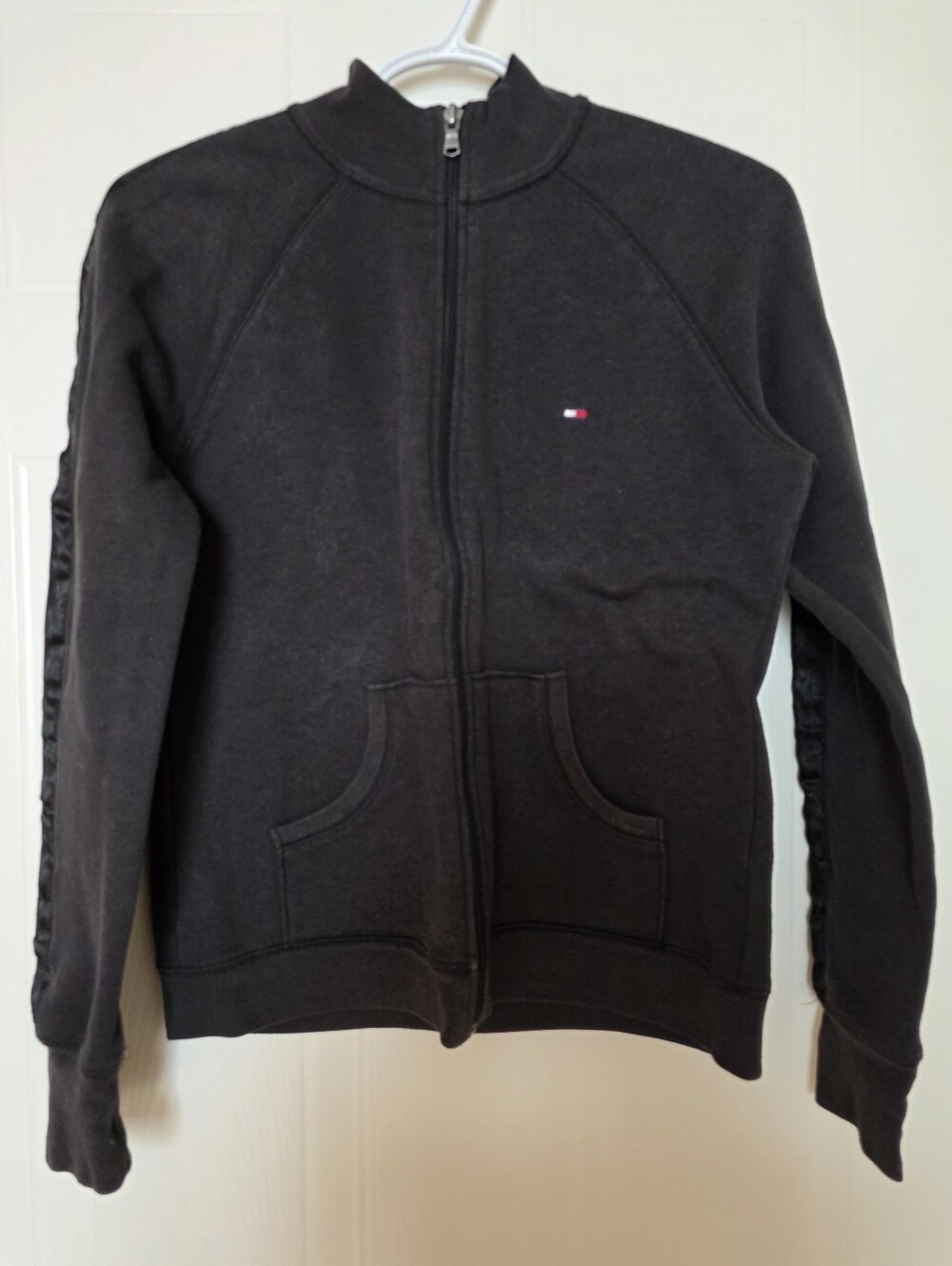 Tommy Hilfiger Black Zip-Up Sweater Medium